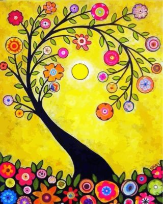 Circle Tree Art Paint By Numbers