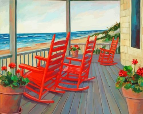 Coastal Porch By The Sea Paint By Numbers