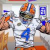 College Football Illustration Paint By Numbers