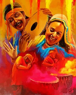 Colorful Indian Festival Art Paint By Numbers