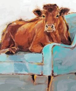 Cow On A Chair Paint By Numbers