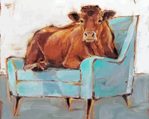 Cow On A Chair Paint By Numbers