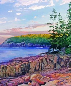 Desert Island Landscape Art Paint By Numbers