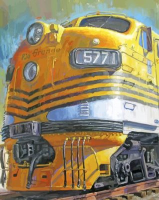 Diesel Locomotive Art Paint By Numbers