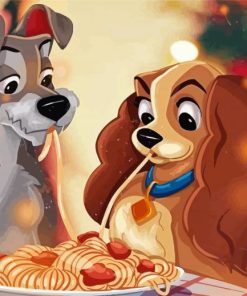 Disney Lady And The Tramp Animated Movie Paint By Numbers