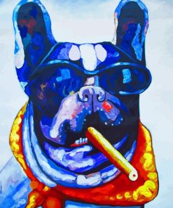 Dog With Cigar Art Paint By Numbers
