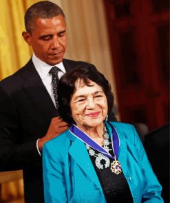 Dolores Huerta And Obama Paint By Numbers