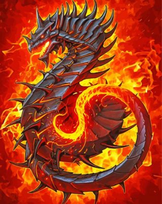 Dragon Fire Paint By Numbers