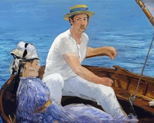 Edouard Manet Boating Paint By Numbers