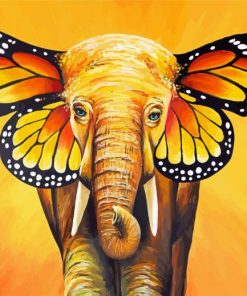 Elephant Butterfly Paint By Numbers