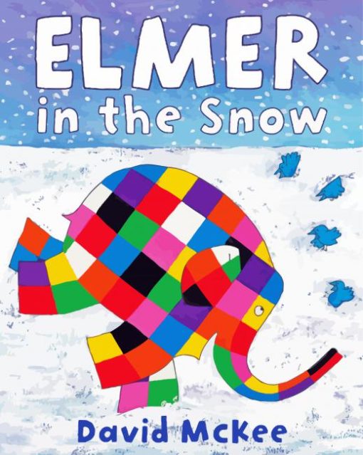 Elmer In The Snow Paint By Numbers