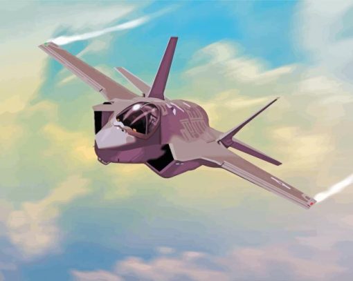 F35 Jet Art Paint By Numbers