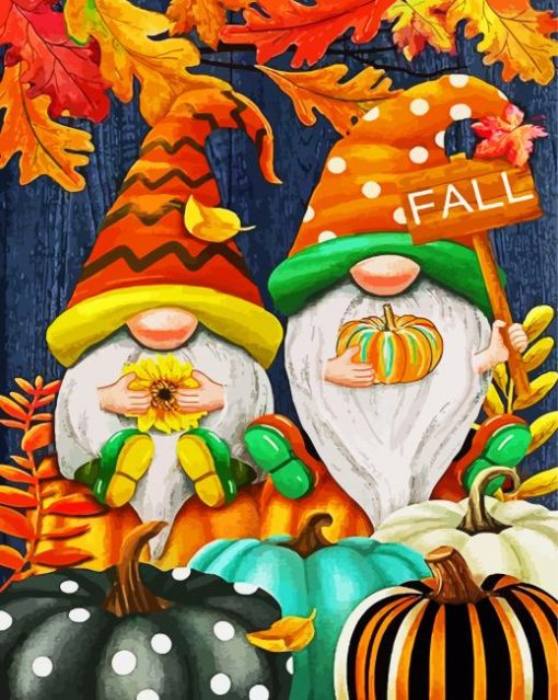Fall Halloween Gnomes Paint By Numbers