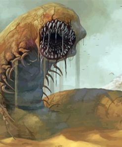 Fantasy Sandworm Paint By Numbers