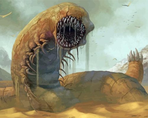 Fantasy Sandworm Paint By Numbers