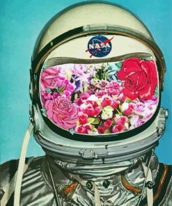 Floral Astronaut Paint By Numbers