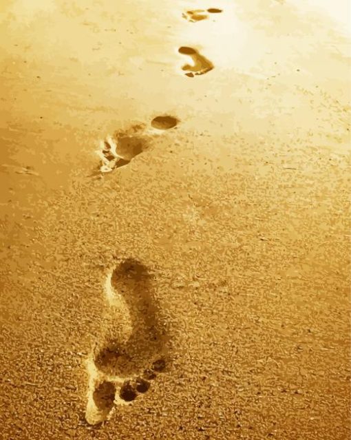 Footprints In The Sand Paint By Numbers