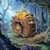 Forest Fantasy House Snail Paint By Numbers