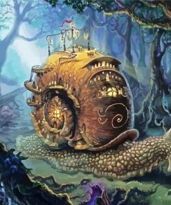 Forest Fantasy House Snail Paint By Numbers