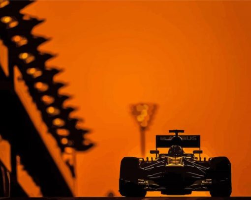 Formula 1 Silhouette Paint By Numbers