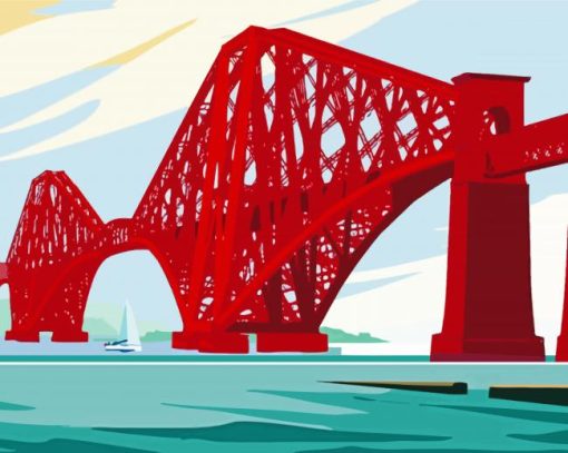 Forth Railway Bridge Poster Paint By Numbers