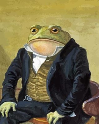 Frog Wearing Suit Paint By Numbers