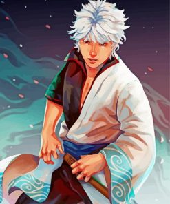 Gintoki Sakata Character Paint By Numbers