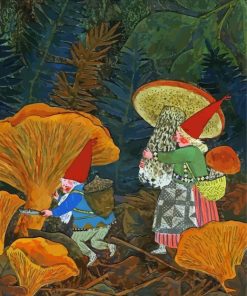 Gnomes And Mushrooms Paint By Numbers