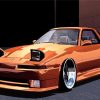 Golden Toyota Supra Mk3 Paint By Numbers