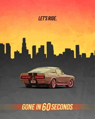 Gone in 60 Seconds Poster Art Paint By Numbers