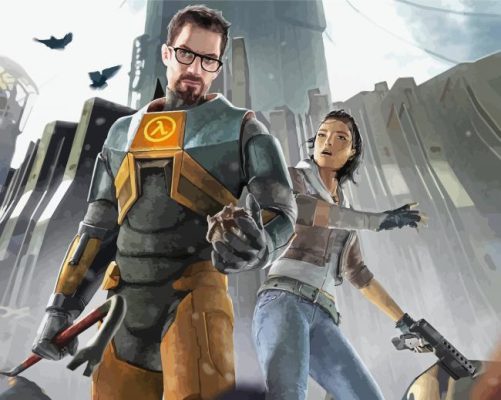 Half Life Art Illustration Paint By Numbers