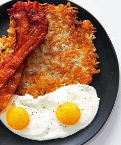 Hash Browns Dish Paint By Numbers