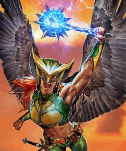 Hawkgirl Art Paint By Numbers