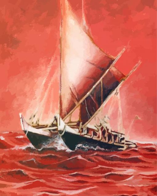 Hokulea Canoe Art Paint By Numbers