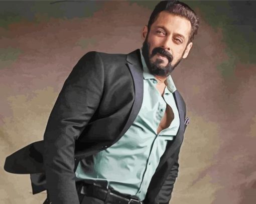 Indian Actor Salman Khan Paint By Numbers