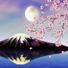 Japan Moon Sakura Paint By Numbers