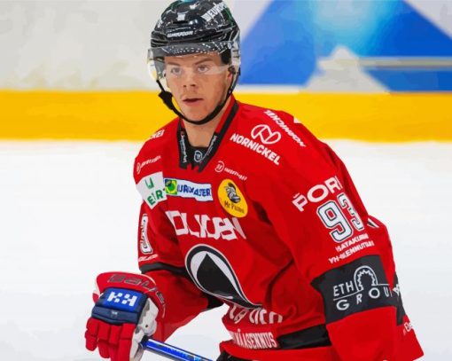 Jesperi Kotkaniemi Ice Hockey Player Paint By Numbers