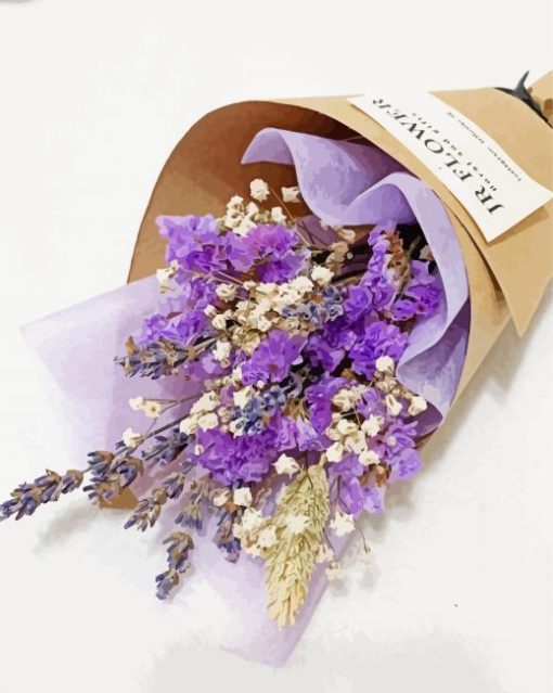 Lavender Mixed Flowers Paint By Numbers