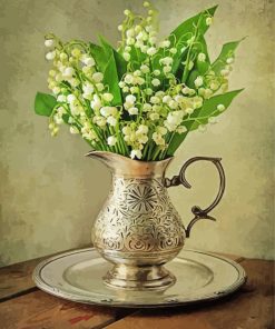 Lily Of Vase Vintage Vase Paint By Numbers