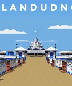 Llandudno Pier Poster Paint By Numbers