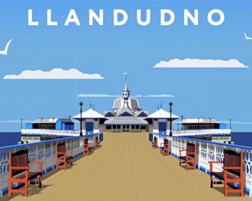 Llandudno Pier Poster Paint By Numbers