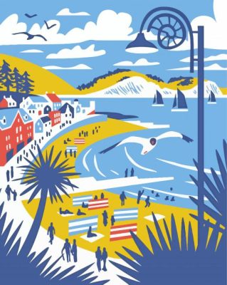 Lyme Regis Illustration Paint By Numbers