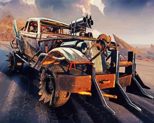 Mad Max Car Engine Paint By Numbers