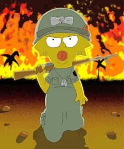 Maggie Simpson Soldier Paint By Numbers