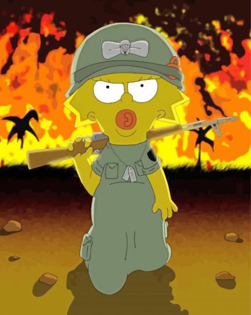 Maggie Simpson Soldier Paint By Numbers