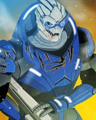 Mass Effect Garrus Vakarian Paint By Numbers