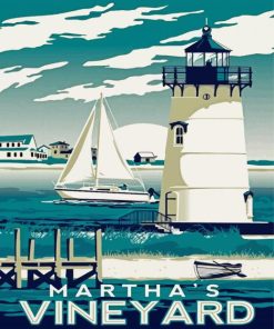 Massachusetts Marthas Vineyard Poster Paint By Numbers