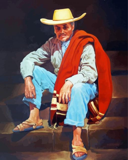 Mexican Old Man Paint By Numbers