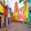 Mexico Village Colorful Houses Paint By Numbers