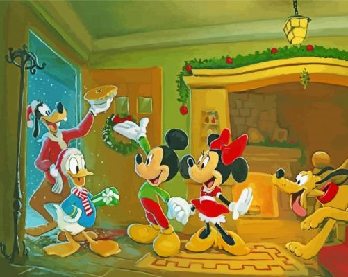 Mickey Mouse Disney Christmas Paint By Numbers